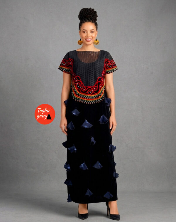 Elegant Toghu Fashionable Bubu Dress – Premium Velvet African Kaftan